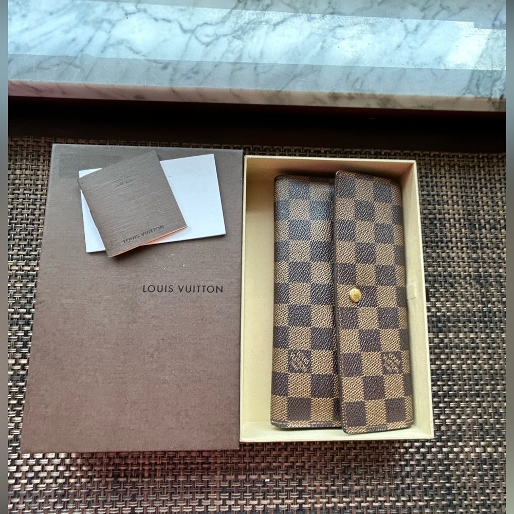 Louis Vuitton Damier Ebene Long Wallet TH0015